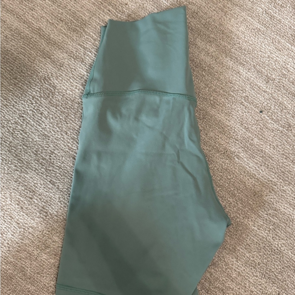 Lululemon Green High-Waisted biker shorts